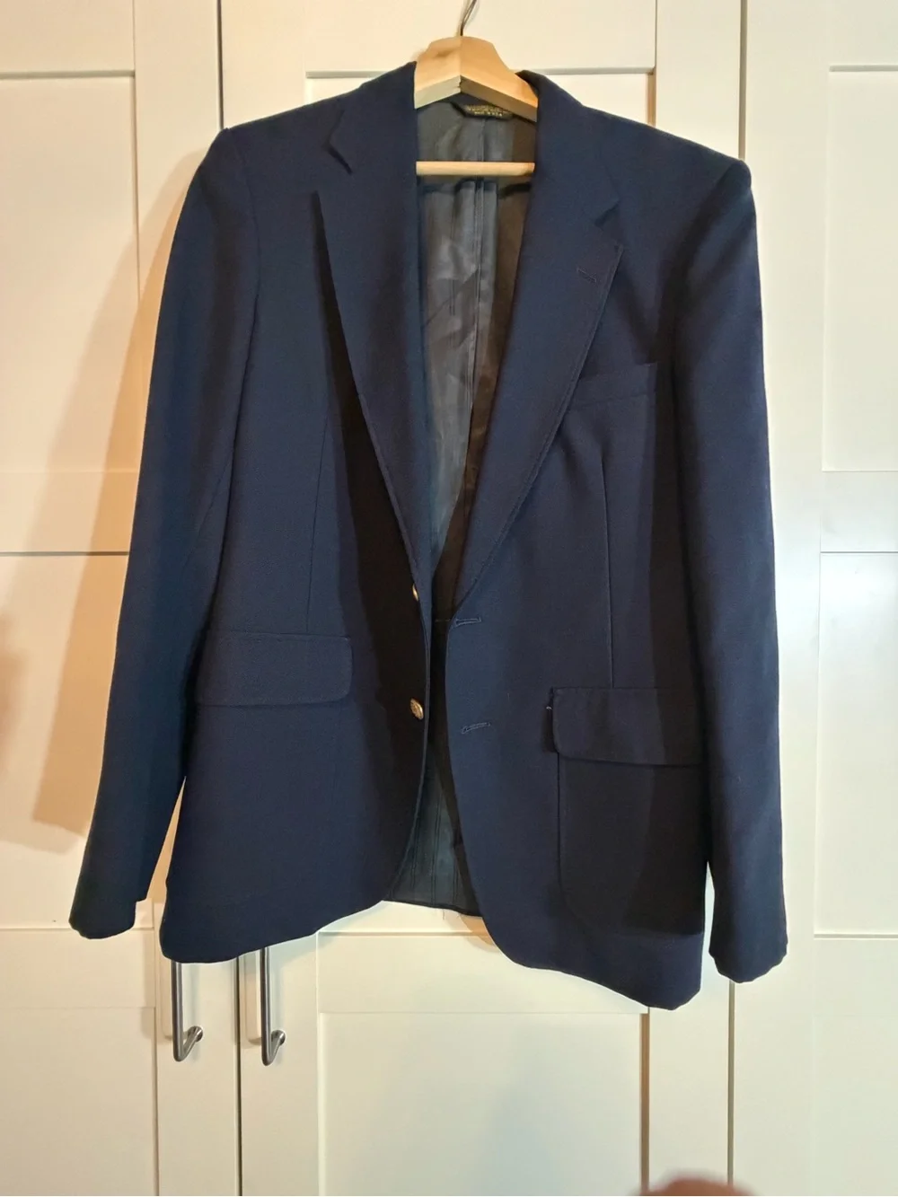Men's Navy Blue Blazer - Classic Tailored Jacket W